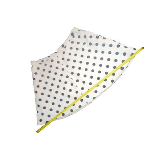 White Black Polkadot A-line Skirt 24W Retro Rockabilly Pockets Crinoline Lined - Picture 7 of 15
